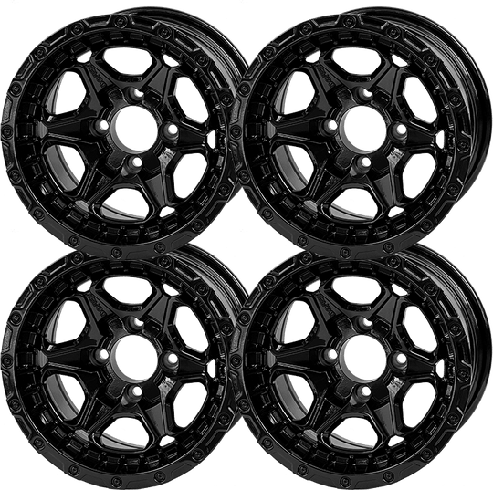 SGC 12 " Grizzly Glossy Black Wheel - Aluminum Alloy (SET OF 4)