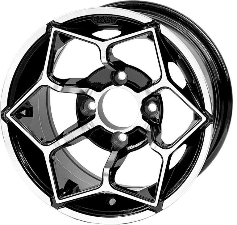12 " Hammerhead Machined/Black Wheel - Aluminum Alloy - WH1266