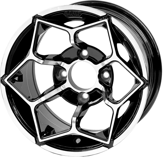 12 " Hammerhead Machined/Black Wheel - Aluminum Alloy - WH1266