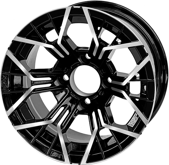 12 " Mantis Machined/Black Wheel - Aluminum Alloy - WH1267