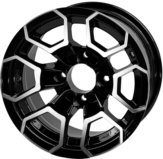 12 " Talon Machined/Black Wheel - Aluminum Alloy - WH1271