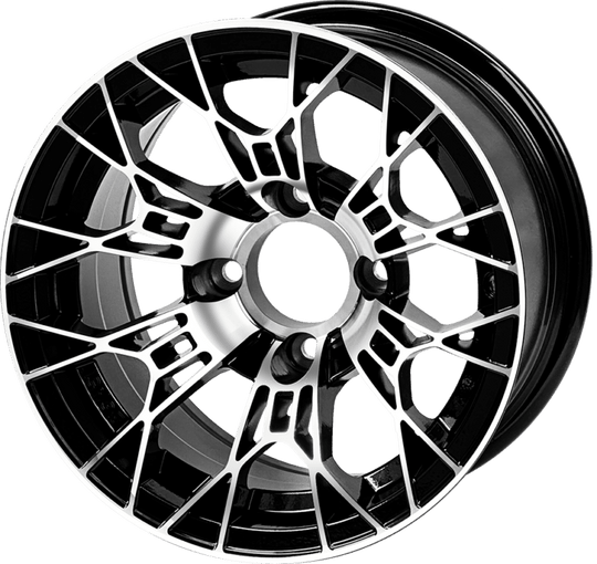 12 " Tarantula Machined/Black Wheel - Aluminum Alloy - WH1275