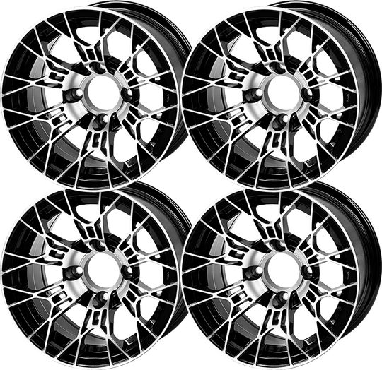 SGC 12 " Tarantula Machined/Black Wheel - Aluminum Alloy (SET OF 4)