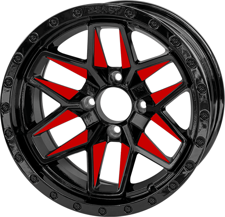 14″ Glossy Red Widow Wheel – Aluminum Alloy - WH1433