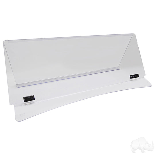 Windshield, 1/4" Impact Modified Clear 2 Piece, EZGO Express Cowl w/ Standard Top & 3/4" Strut