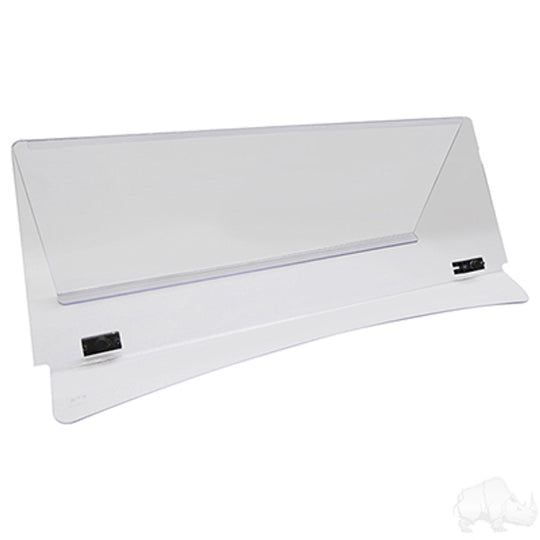 Windshield, 1/4" Impact Modified Clear 2 Piece, Yamaha Drive2