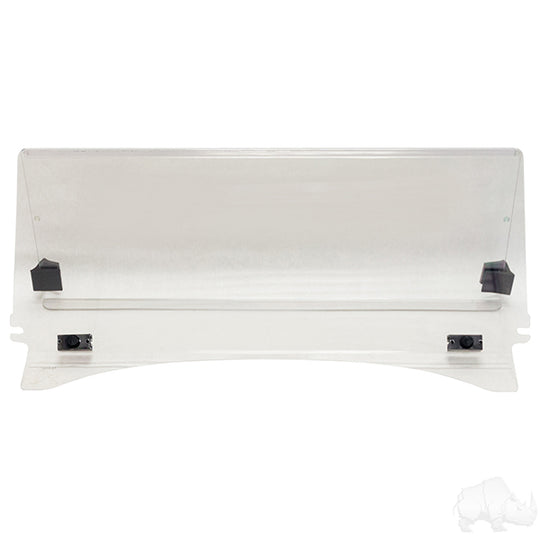 Windshield, Impact Modified Clear 2 Piece, Club Car Tempo, Onward, Precedent