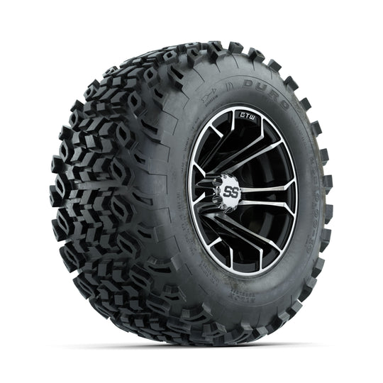 GTW Spyder Machined/Black 10 in Wheels with 20x10-10 Duro Desert All Terrain Tires ‚Äì Full Set