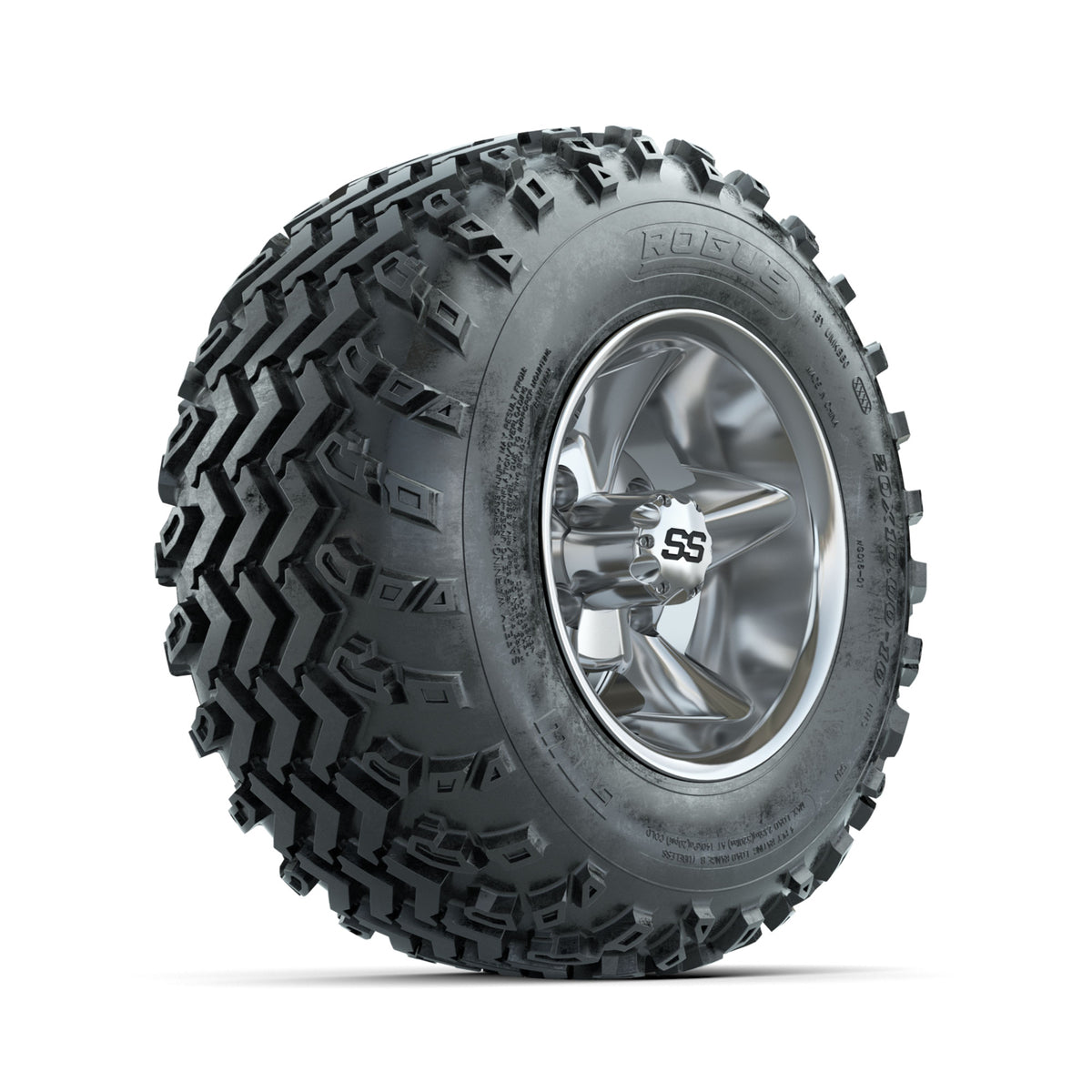 GTW Godfather Chrome 10 in Wheels with 20x10.00-10 Rogue All Terrain Tires ‚Äì Full Set