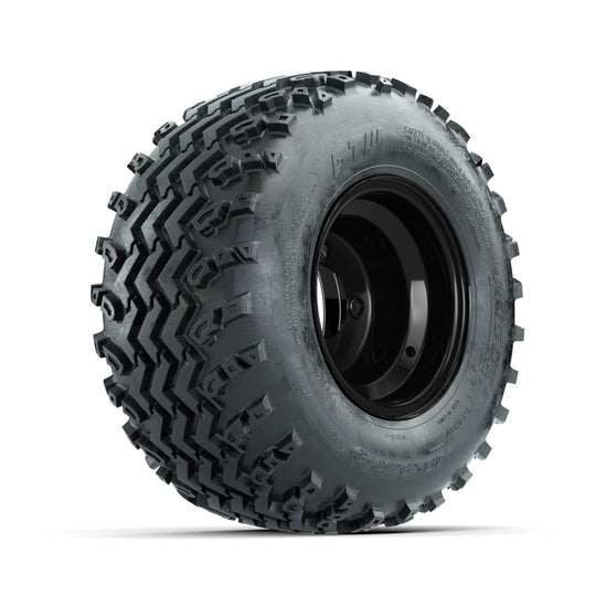 GTW Steel Gloss Black Centered 8 in Wheels with 18x9.50-8 Rogue All Terrain Tires ‚Äì Full Set