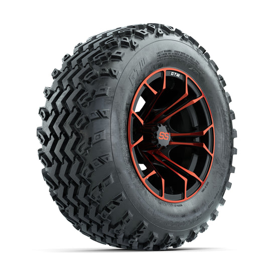 GTW Spyder Red/Black 12 in Wheels with 23x10.00-12 Rogue All Terrain Tires ‚Äì Full Set