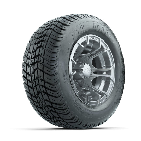 GTW Spyder Silver Brush 10 in Wheels with 205/50-10 Mamba Street Tires ‚Äì Full Set