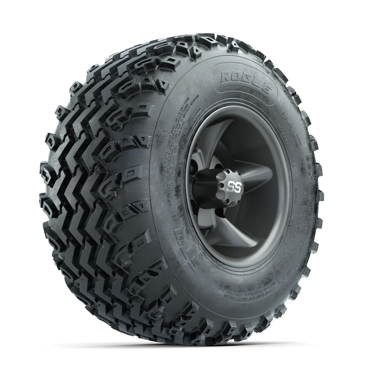 GTW Godfather Matte Grey 10 in Wheels with 22x11.00-10 Rogue All Terrain Tires ‚Äì Full Set