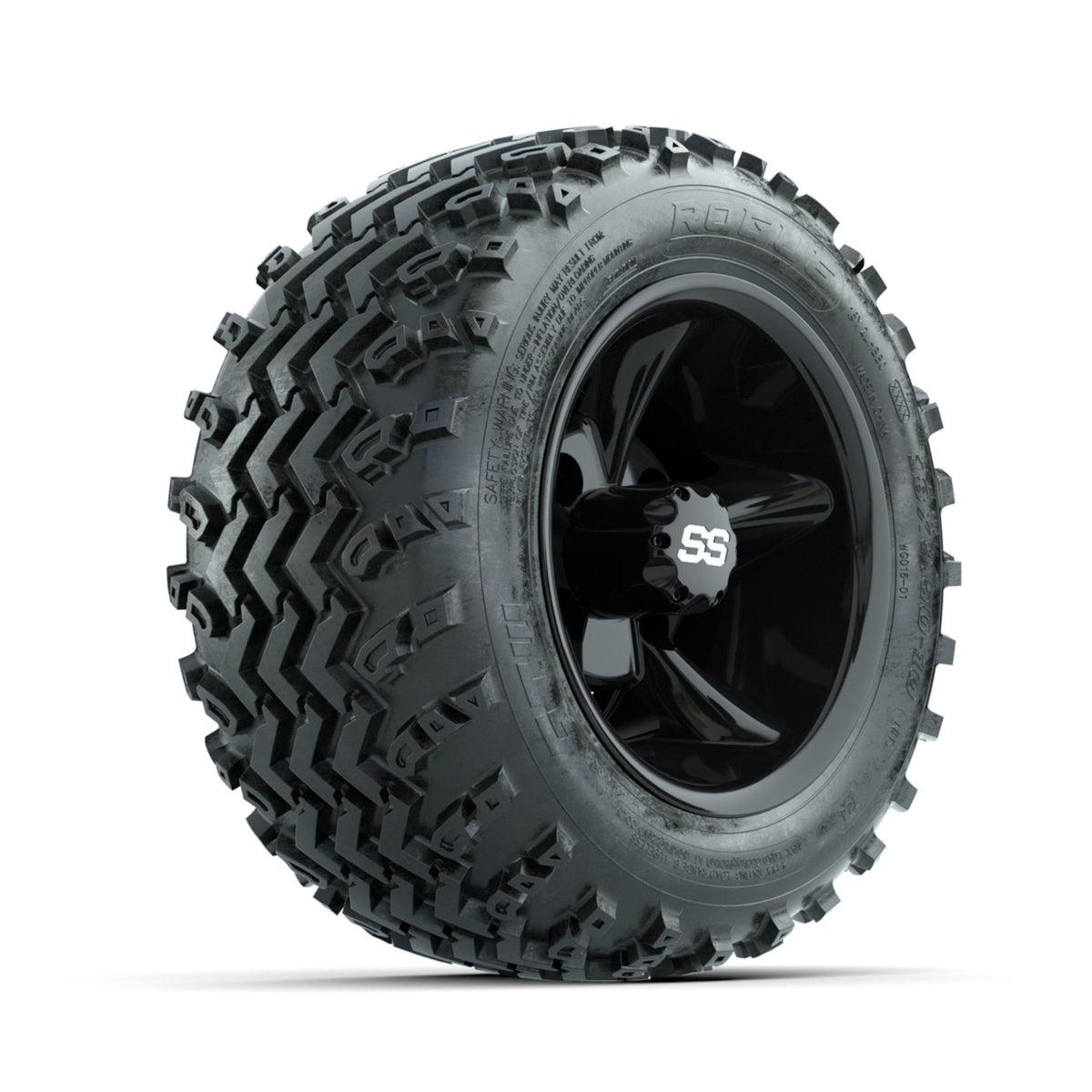 GTW Godfather Black 10 in Wheels with 18x9.50-10 Rogue All Terrain Tires ‚Äì Full Set