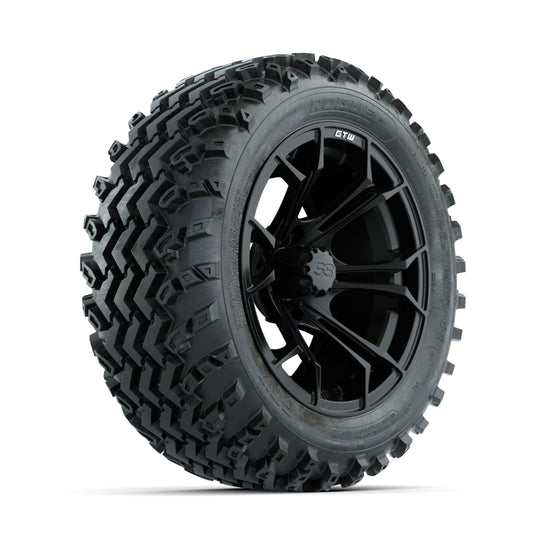 GTW Spyder Matte Black 14 in Wheels with 23x10.00-14 Rogue All Terrain Tires ‚Äì Full Set