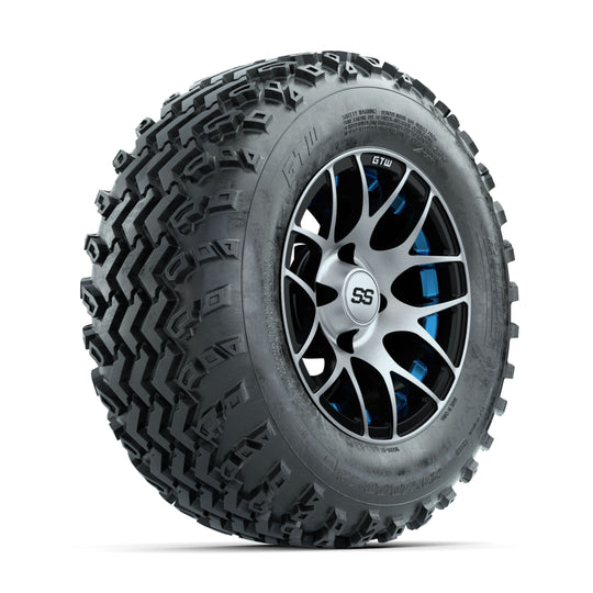 GTW Pursuit Blue 12 in Wheels with 23x10.00-12 Rogue All Terrain Tires ‚Äì Full Set