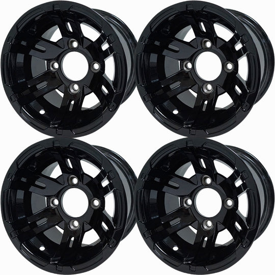 SGC 10″ Bulldog Glossy Black Wheel – Aluminum Alloy (SET OF 4)