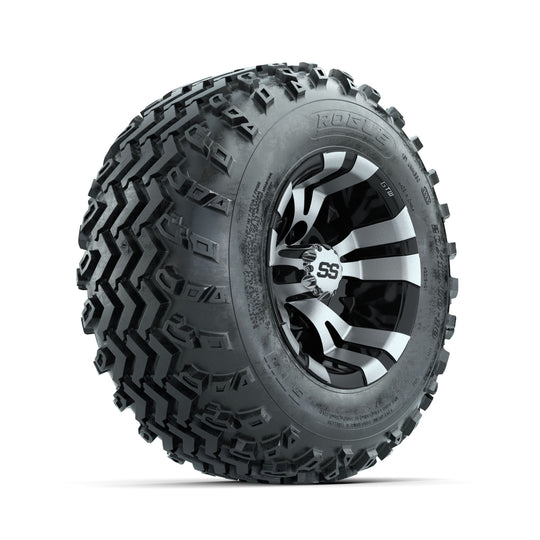 GTW Vampire Machined/Black 10 in Wheels with 20x10.00-10 Rogue All Terrain Tires ‚Äì Full Set