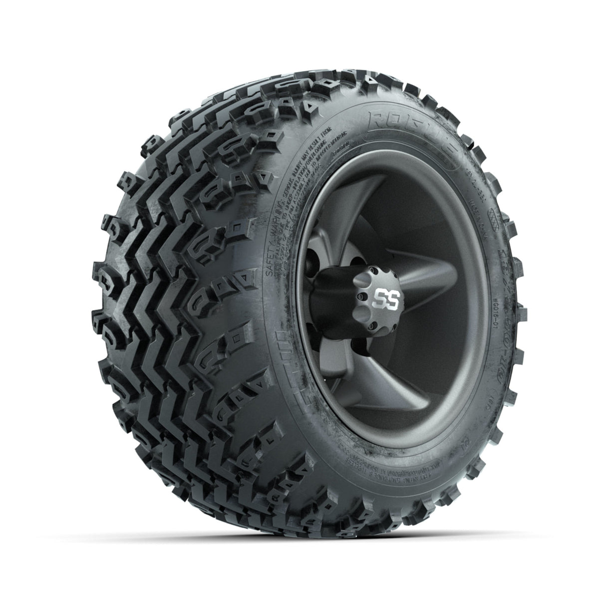 GTW Godfather Matte Grey 10 in Wheels with 18x9.50-10 Rogue All Terrain Tires ‚Äì Full Set