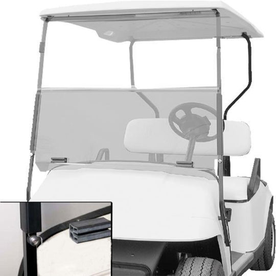 Clear E-Z-GO TXT Bolt Folding Windshield (Years 2014-Up)