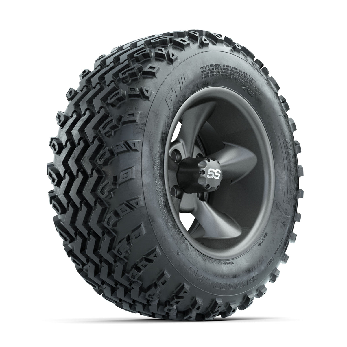 GTW Godfather Matte Grey 12 in Wheels with 23x10.00-12 Rogue All Terrain Tires ‚Äì Full Set