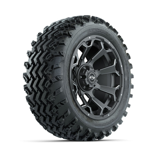 GTW Raven Ball Milled/Matte Grey 14 in Wheels with 23x10.00-14 Rogue All Terrain Tires ‚Äì Full Set