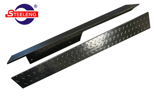 Rocker Panels Black Powder Coated Aluminum Diamond Plate for Club Car Precedent (2004-up) (set of 2) - RPPR02