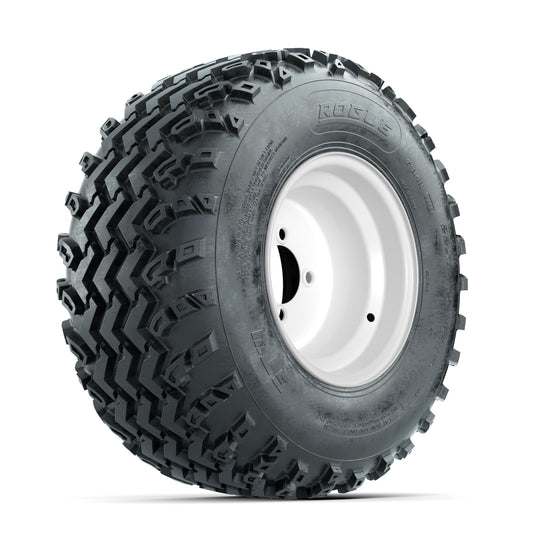 GTW Steel White 10 in Wheels with 22x11.00-10 Rogue All Terrain Tires ‚Äì Full Set