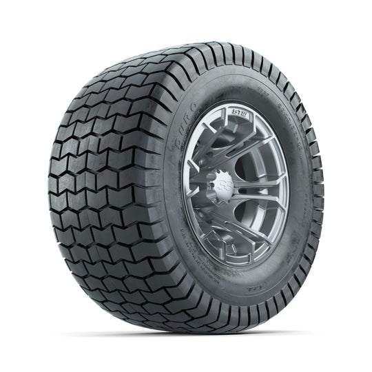 GTW Spyder Silver Brush 10 in Wheels with 20x10-10 Duro Soft Street Tires ‚Äì Full Set