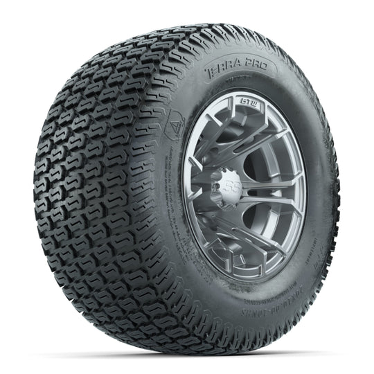 GTW Spyder Silver Brush 10 in Wheels with 20x10-10 Terra Pro S-Tread Traction Tires ‚Äì Full Set