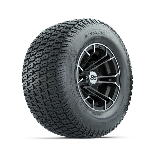 GTW Spyder Machined/Matte Grey 10 in Wheels with 20x10-10 Terra Pro S-Tread Traction Tires ‚Äì Full Set