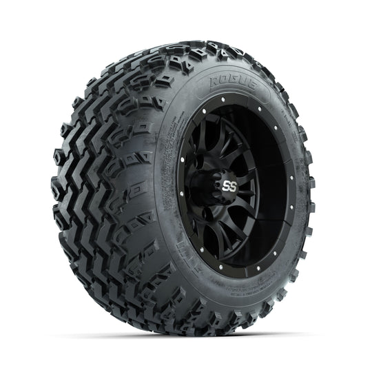 GTW Diesel Matte Black 12 in Wheels with 22x11.00-12 Rogue All Terrain Tires ‚Äì Full Set