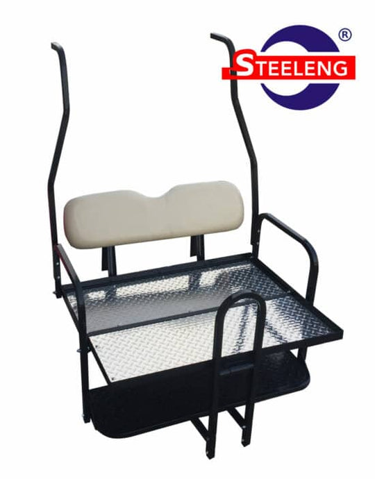 STEELENG Rear Flip Seat - Club Car DS - Style (2000.5-2013) / Black Cushion Set