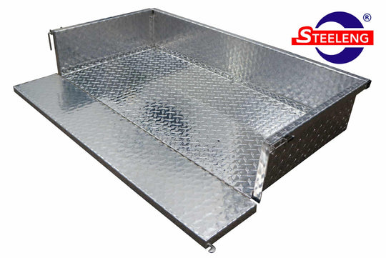 Utility Box (Open Cargo) Aluminum Diamond Plate for Club Car Precedent - UBPR01