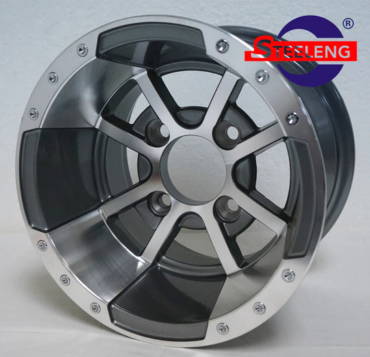 10" Machined Gunmetal Storm Trooper Aluminum Wheels - WH1014