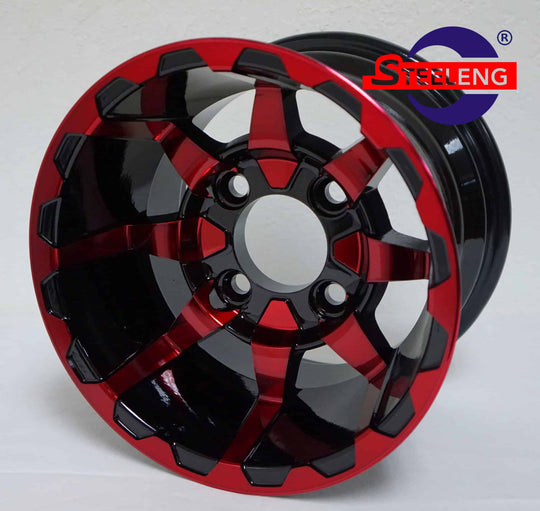 10″ Vortex Red/Black Wheel – Aluminum Alloy - WH1026