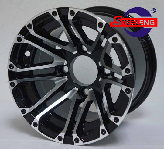 10″ Lancer Machined/Black Wheel – Aluminum Alloy - WH1006