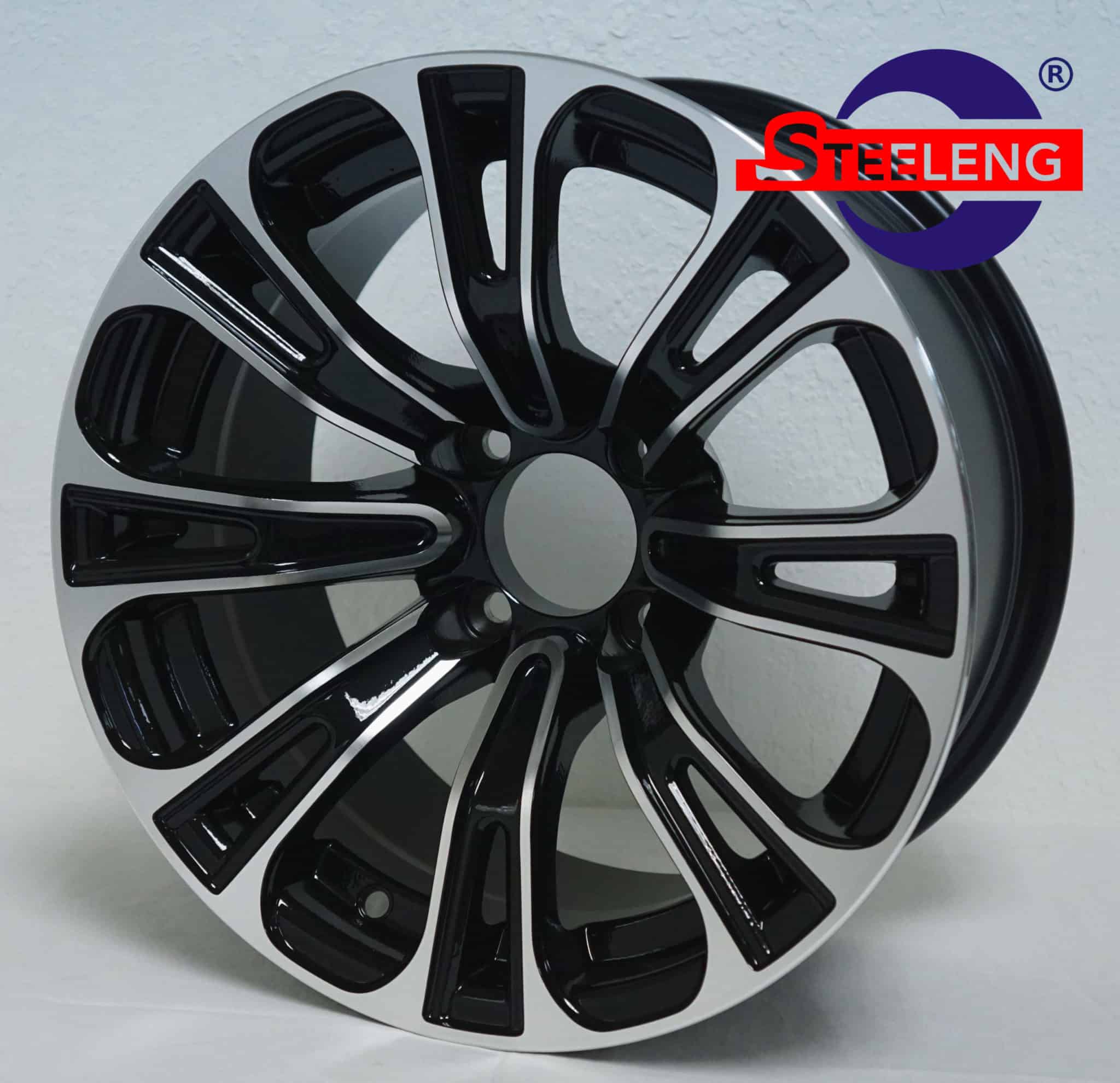 14″ Vector Machined/Black Wheel – Aluminum Alloy - WH1418