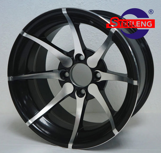 14" Machined Black Kraken Aluminum Wheel - WH1402