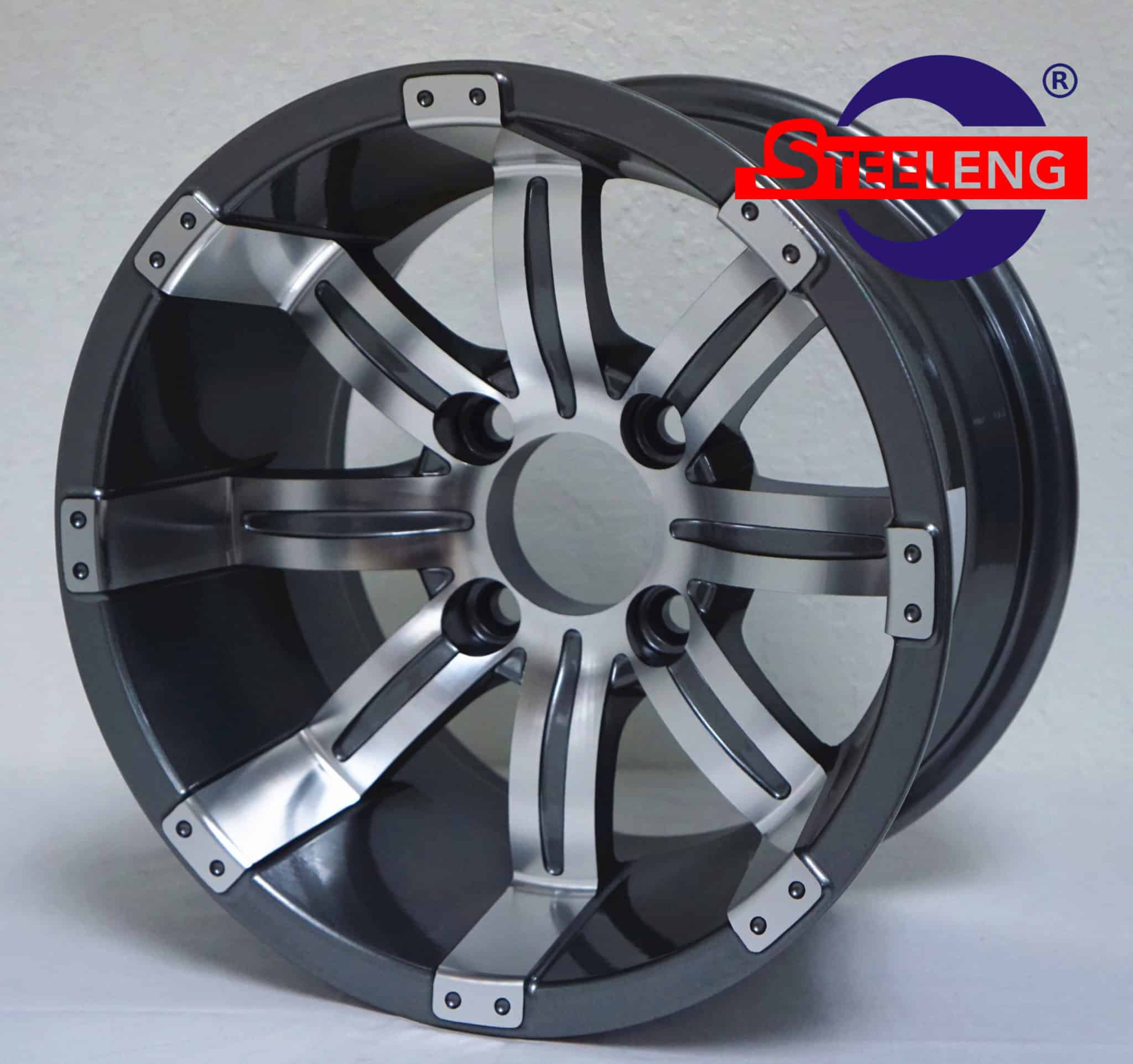 12″ Tempest Machined/Gunmetal Wheel – Aluminum Alloy - WH1233