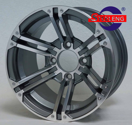 12″ Terminator Machined/Gunmetal Wheel – Aluminum Alloy - WH1238