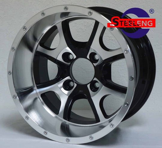 12″ Predator Machined/Black Wheel – Aluminum Alloy - WH1225