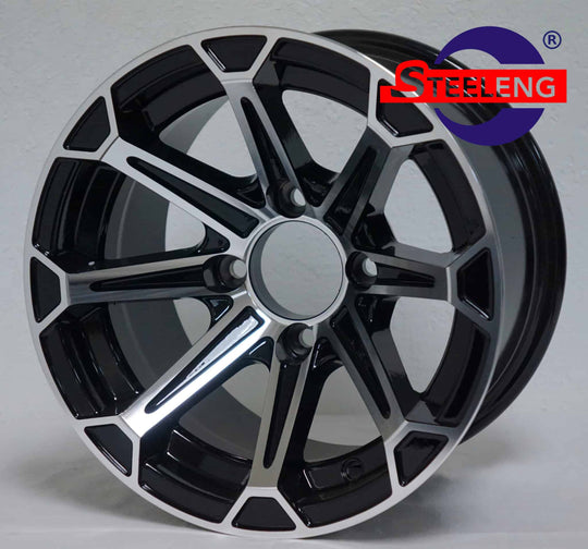 12″ Fang Machined/Black Wheel – Aluminum Alloy - WH1204