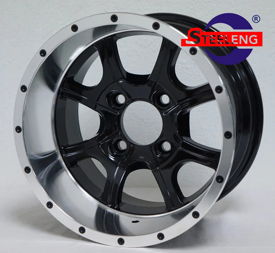 12" Machined Black Ghost Aluminum Wheels - WH1205