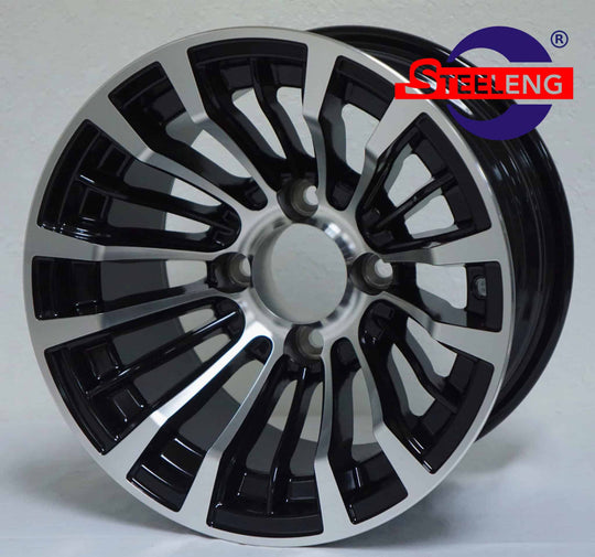12″ Matador Machined/Black Wheel – Aluminum Alloy - WH1216