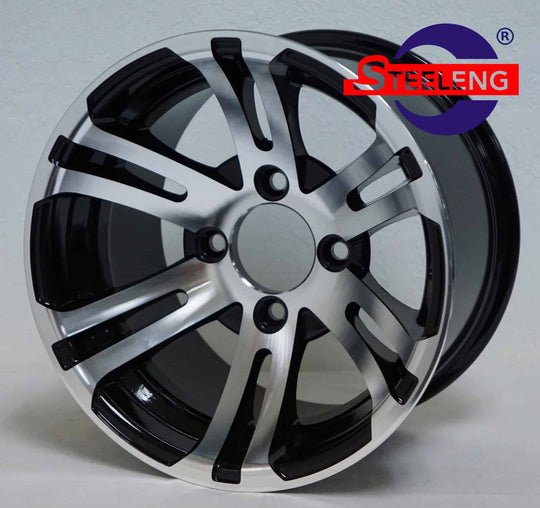 12″ Bulldog Machined/Black Wheel – Aluminum Alloy - WH1202