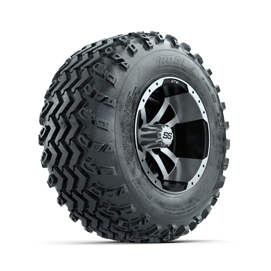 GTW Storm Trooper Machined/Black 10 in Wheels with 20x10.00-10 Rogue All Terrain Tires ‚Äì Full Set
