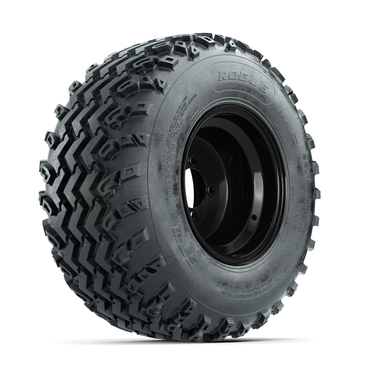 GTW Steel Black 10 in Wheels with 22x11.00-10 Rogue All Terrain Tires ‚Äì Full Set