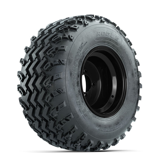 GTW Steel Black 10 in Wheels with 22x11.00-10 Rogue All Terrain Tires ‚Äì Full Set