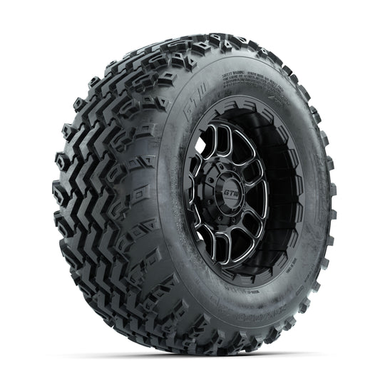GTW Titan Machined/Black 12 in Wheels with 23x10.00-12 Rogue All Terrain Tires ‚Äì Full Set